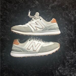 New Balance Men's Gray and Brown Sneakers